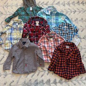 18 months boys long sleeve button ups